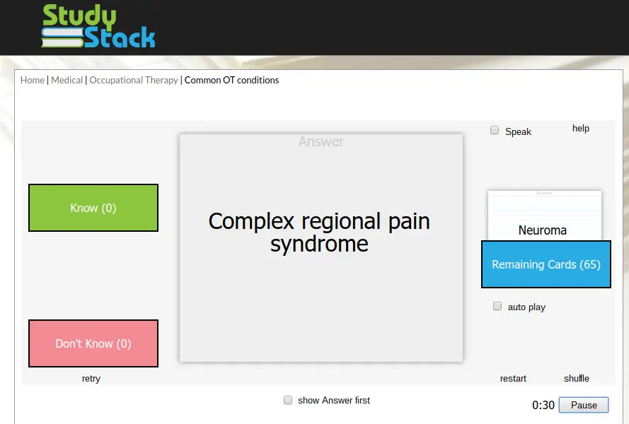 NBCOT Flashcards on Study Stack